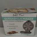 Baker's Friend Electric Quesadilla Maker with Extra Stuffing Design, 9.5 Inch with Easy Slice 6 Wedge, Non Stick Surface, Non-Slip Feet, Grilled Cheese Maker Machine, Aqua