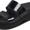 REEF Women's, Cushion Vista Higher Slide (7, Black Patent)
