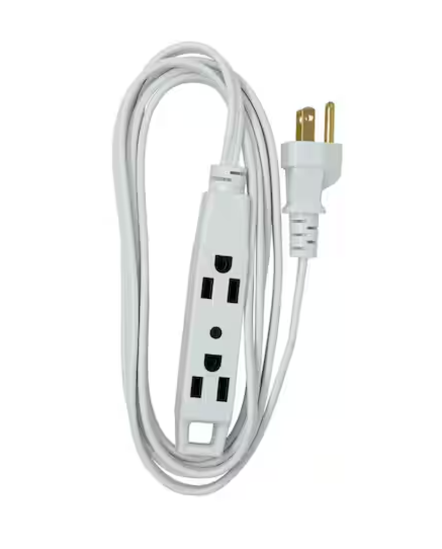 Woods 8 ft. 16/3 SPT-2 Multi-Outlet (3) Indoor Light-Duty
