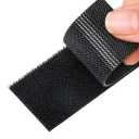 Self-Adhesive Hook and Loop Fastener Strips, Heavy Duty Sticky Back Mounting Tape, Black