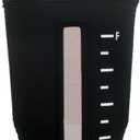 2 x Reusable Insulator Neoprene Cup Sleeve for Iced Beverages and Coffee (Black, Large) (Large (Pack of 1))