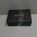 ISNOM Platform Chunky Heels for Women, Block Heel Sandals with Open Square Toe and Ankle Strap, Size 8