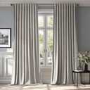MIULEE Silver Gray Velvet Curtains 96 inches 2 Panels - Luxury Blackout Curtains for Bedroom Living Room Thermal Insulated Super Soft Window Drapes Rod Pocket & Back Tab, W52 x L96 inches