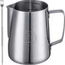 Milk Frothing Pitcher 32oz,Espresso Steaming Pitchers 900ml,Espresso Machine Accessories,Milk Frother Cup 32 Oz,Coffee Cappuccino Latte Art,Stainless Steel Jug
