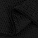 HOMEXCEL Waffle Bath Towels Set 4 Pack, Premium Microfiber Bathroom Towels, Lightweight, Highly Absorbent and Quick Dry Towel for Bathroom, Gym, Shower, Hotel, and Spa, 30 x 60 Inch, Black