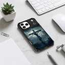 CARLOCA for iPhone 17 Pro Max Compatible with Magsafe Case Design for Girl Boy Shockproof Magnetic Charge Hard PC Back Case Esthetics Pattern Dark Sky Clouds Large Cross Jesus