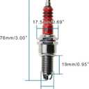 GOOFIT D8TC 3 Electrode Spark Plug for CG 125cc 150cc 200cc 250cc CF250 4 Stroke Gasoline Engine ATV Motorcycle Scooter 4pcs