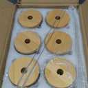 20 Oz Drinking Glasses with Bamboo Lids and Glass Straw - 6 Pcs Glass Cups Beer Ice Coffee Glasses Cute Aesthetic Cup Great for Coffee Bar Accessories Include 2 Cleaning Brushes