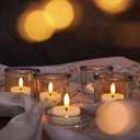 50 Pack Battery Operated Tea Lights Candles, Realistic Flickering Flameless LED Tea Lights, 3D Wick Electric Fake Tealights Candles for Wedding, Festival, Party, Home Decor (White)