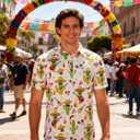 uideazone Golf Shirts for Men Dry Fit Polo Shirt Short Sleeve Moisture Wicking Golf Polos Performance Golf Tennis Shirt (X-Large, Funny Maxico Party)