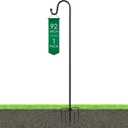 Ottsuls Shepherds Hooks with 5 Prongs Base for Outdoor - 92" Adjustable Bird Feeder Pole for Outside Hanging, Garden, Hummingbird Feeder, Plant Baskets, Solar Light Lanterns, Wedding Decor (1 Pack)