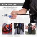 Fishing Pliers, 7.5 Inch, 420 Stainless Steel, Tungsten Carbide Cutters (Blue, 7 inch)