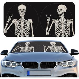 Windshield Sun Shade Foldable Car Front Window Covers for Car Accessories Sun Heat UV Rays Visor Protector Protection for Universal Cars SUV Truck(Skeleton)
