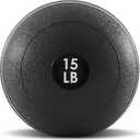 ProsourceFit Slam Medicine Balls 5, 10, 15, 20, 25, 30, 50lbs Smooth and Tread Textured Grip Dead Weight Balls for Strength and Conditioning Exercises, Cardio and Core Workouts (Classic - Black)