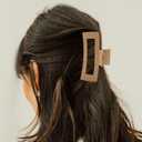 5 Inch XL Hair Clips, Strong Hold Oversized Non-slip Square Clips for Thick Long Curly Hair - 6 Colors, Matte Jumbo Gift Set
