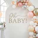 Oh Baby Sign for Backdrop - Neutral Gender Reveal Decorations, First Birthday Baby Shower Decorations for Girl, Oh Baby Letters for Gender Reveal Sign, 1St Party Banner Supplies (Not Balloon Arch)
