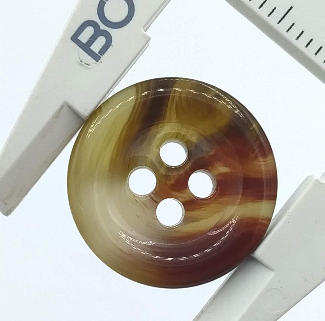 Ecru, Brown and Grey Watercolour Buttons - Horn Buttons for Shirts, Jackets, Americans and Coats - Sewing Accessory - Made and Shipped from Spain (Brown 12 mm)