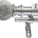 Decopolitan 30023-AS36 MARBLE BALL DOUBLE CURTAIN ROD SET, 36 to 72-Inches, Antique Silver