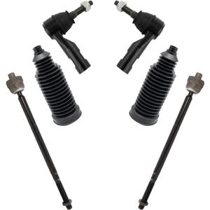 TRQ Front Steering Kit Steering Rack & Pinion Bellow Tie Rod Compatible with 2013-2018 Ram 1500