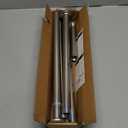 Naiture 60" Heavy-Duty Straight Shower Curtain Rod, Rustproof Stainless Steel Shower Rod with Mounting Flanges, Permanent Wall Mount, Used for Bathroom, Windows, Closet, Brushed Nickel Finish