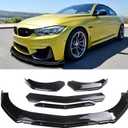 Universal Front Lip for Car,Glossy Black Front Bumper Lip, ABS Adjustable Sharp Corner Front Bumper Lip Splitter Protector Replacement for Most Vehicle (Glossy Black w/Black)