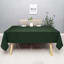 Wewoch Hunter Green Rectangle Tablecloth Water Resistant Washable Polyester Table Cloth for Dining,Kitchen, Parties Weddings and Outdoor Use 52 Inch by 70 Inch