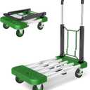 WarmyouHaul Pro Folding Hand Truck, 441LBS Capacity, Adjustable Platform (24-30") & Handle (28-35") 4" Rubber Wheels with 360° Swivel & Parking Brake, for Moving, Commercial, Apartment , Warehouse Use