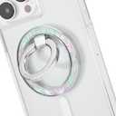 CaseMate Magnetic Phone Ring Holder & iPhone MagSafe Stand  Removable MagSafe Phone Holder for Hand  Thin Collapsible Grip Ring for iPhone 17 Pro Max/16 Pro Max/15/14/13/Pixel 10  Mother of Pearl