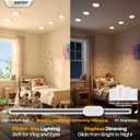 Ensenior 24 Pack 6 Inch LED Recessed Light, 6000K Dimmable Canless Wafer