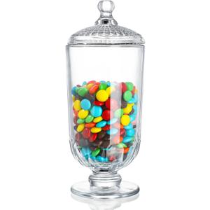 24oz Clear Glass Candy Jar with Lid Glass Cookie Jars Storage Decorative Jars for DIY Projects,Candy Buffet,Shower Favors