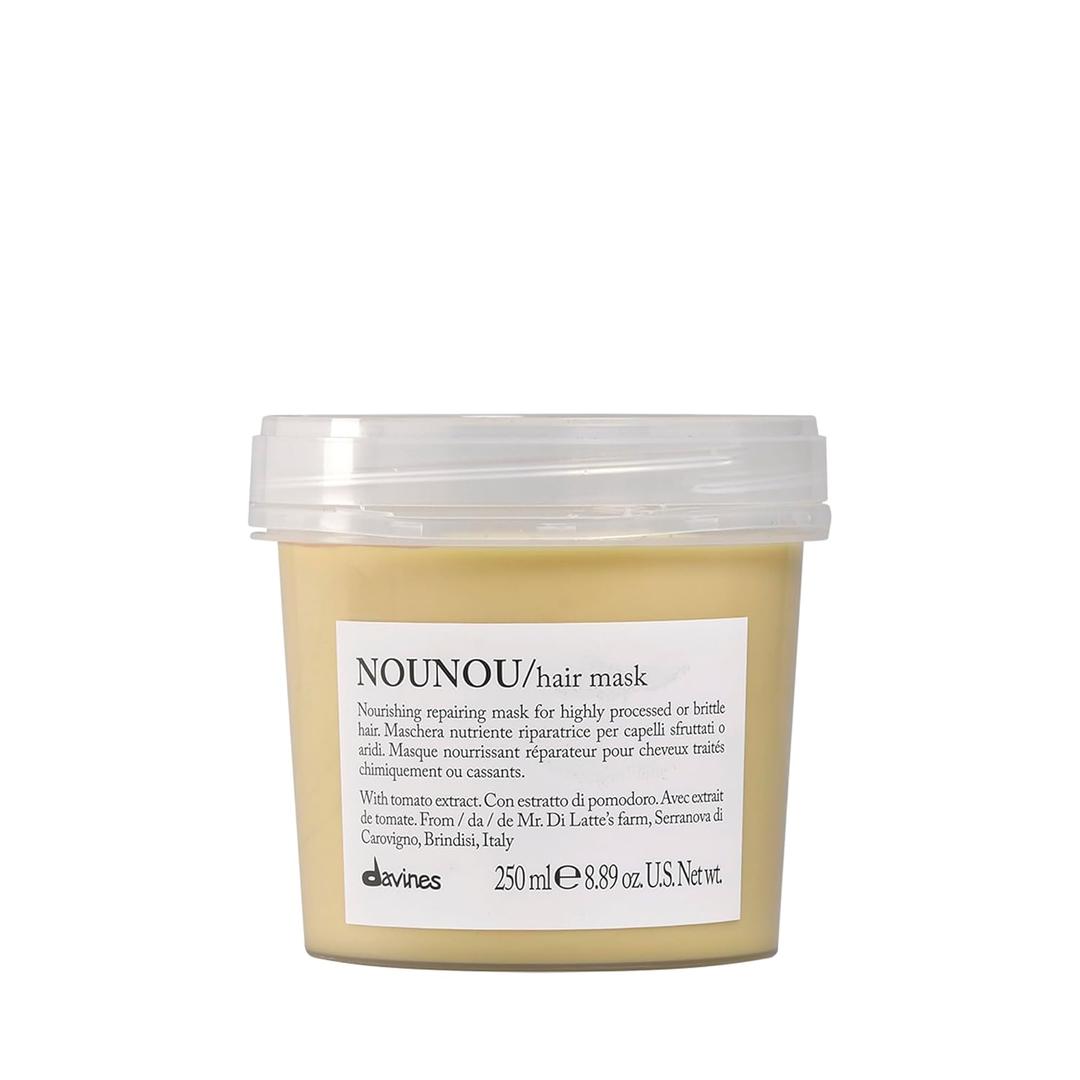 Davines NOUNOU Hair Mask, Nourishing And Repairing Treatment For Bleached, Permed Or Relaxed Hair, Add Shine Weightlessly (8.87 Fl Oz (Pack of 1))