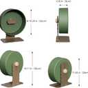 Quiet Hamster Wheel 10.2 Inch Dual-Bearings Silent Small Animals Running Exercise Wheel Height Adjustable for Syrian Hamsters, Gerbils, Rats, or Other Small Pets, Avocado Green