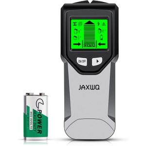Stud Finder Wall Scanner - 5 in 1 Stud Finder Tool w/Smart Chip and HD LCD Display, Stud Detector Beam Finders for the Center and Edge of Wood AC Wire Metal Studs Joist Pipe (‎Silver Plate)