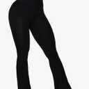 Sunzel Flare Leggings, Crossover Yoga Pants with Tummy Control, High-Waisted and Wide Leg Medium