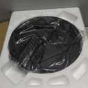 Seaside village Arc Floor Lamps for Living Room, Modern Standing Lamp with Adjustable Hanging Drum Shade, Tall Pole Lamp with Foot Switch, Over Couch Arched Reading Light for Bedroom, Office (Black)