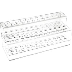 Acrylic Pen Holder, 48-Slots Pen Display Stand 2 Tier Pencil Display Desk Stand Clear Eyebrow Pen Stand Makeup Brush Rack Organizer for Home Office Desk School Supplies