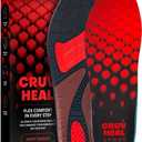 Flex Fit Sport Insoles - Medium Arch Support Inserts - Running Insoles for Sneackers - Shoe Inserts for Men and Women (Red, S) (S (Men 6-7.5 // Women 7-8.5))