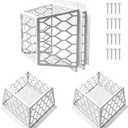 2 Pack Dryer Vent Cover Guard for 3 to 4 Inch Exhaust Fan Cover Dryer Vent Cover Outside, Pest Proof Exhaust Vent Cover for Dryer, 7"Lx7"Wx5"H Stainless Steel Universal Vent Guard