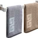 NearMoon Bathroom Towel Bar, Bath Accessories Premium Thicken Stainless Steel Square Shower Towel Rack for Bathroom, Towel Holder Wall Mounted (1 Pack, Brushed Nickel, 24 Inch)