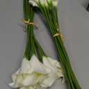 Letjolt White Calla Lily 20Pcs Artificial Flowers Bouquet for Wedding Bride Shower Blessing Gift Home Decoration Faux Calla Lilies Flower, 20 Pieces