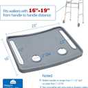 Walker Tray for Elderly Disabled, Folding Rollator Desk Lap Board Eating Aid, Easy Install, Fits for 16"-19" Handle Distance