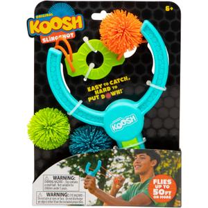 Koosh Slingshot Kids Games, Outdoor Games for Adults and Family, Beach Toys, Fidget Toys for Kids, 3 Mini Balls Included, Easy Storage Handle, Just Load, Pull, and Launch, Screen-Free, Ages 6+