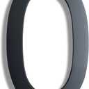 BetLight 8 Inch High Modern House Numbers - Floating Stainless Steel Home Address Number, Easy to Install, Black Finished/Number 0