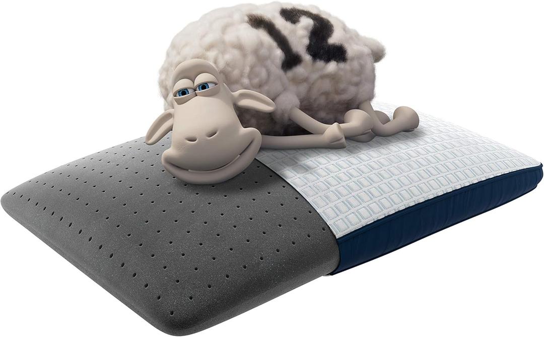 Serta iComfort Carbon Fiber Memory Foam Pillow, Queen, Gray