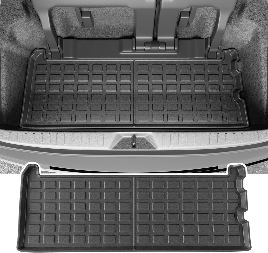 powoq Trunk Mat Compatible with 2021-2026 Toyota Sienna 3rd Row Cargo Liner TPE Rear Trunk Liner Mat Replacement for 2021 2022 2023 2024 2025 2026 Toyota Sienna Accessories