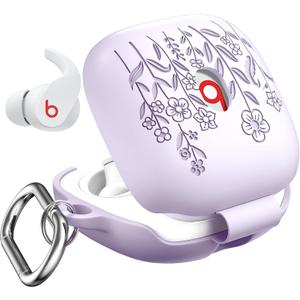 VISOOM Case for Beats Fit Pro 2 Cover Women,Cute Flower Engraved Beats Pro Earbuds Headphones Case for Apple Beats Fit Pro 2 2021 Soft Silicone Beats Case Fit Pro with Keychain for Women VISOOM Case for Beats Fit Pro 2 Cover Women,Cute Flower Engraved Beats Pro Earbuds Headphones Case for Apple Beats Fit Pro 2 2021 Soft Silicone Beats Case Fit Pro with Keychain for Women