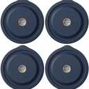 Replacement Lids for Pyrex 7200-PC 2 Cup, Silicone Round Storage Cover Lid for Anchor Hocking Glass Bowl 4 Pack with Date Mark Dark Blue
