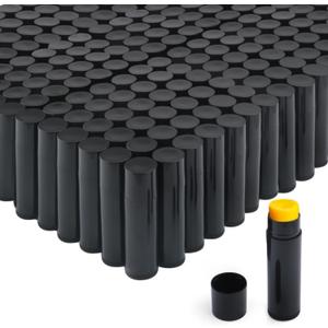5.5g Twist-up Lip Balm Tubes,Empty Plastic Chapstick Containers Rotatable Deodorant Sample Containers for DIY Lipsticks,Lip Gloss,Homemade Solid Perfume,Suitable for Filling Tray,Black