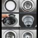 4-1/2 Bowl Type Stainless Steel Sink Strainer Drain Kit for Kitchen Sink XK223C048