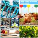 Chunful 200 Pcs Plastic Tags Waterproof Shipping Tags for Labeling Self Locking Nylon Labels Writable Marker Multicolor Cable Zip Tie Labels for Keys Luggage Logistic Inventory(Modern)